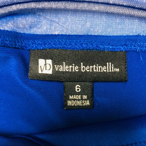 Valerie Bertinelli Blue Sleeveless Layered Stretch Sheath cocktail mesh Dress 6 - Picture 7 of 10